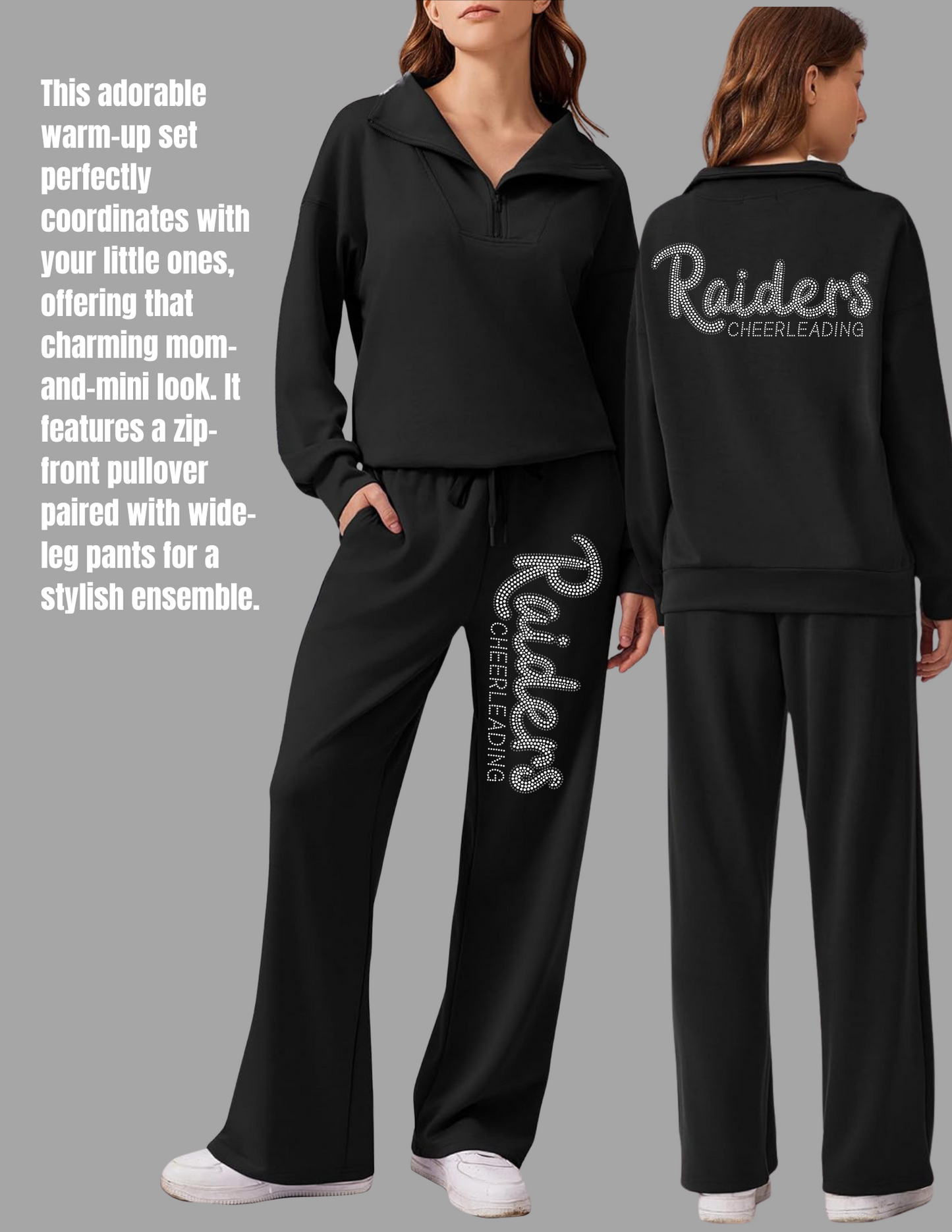 Mom and Mini Matching Raiders Warm Up Set