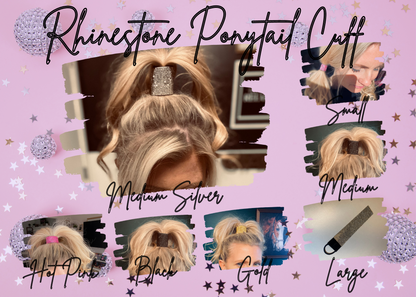 Rhinestone Ponytail Cuff